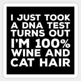 DNA Test Wine and Cat Hair Sticker